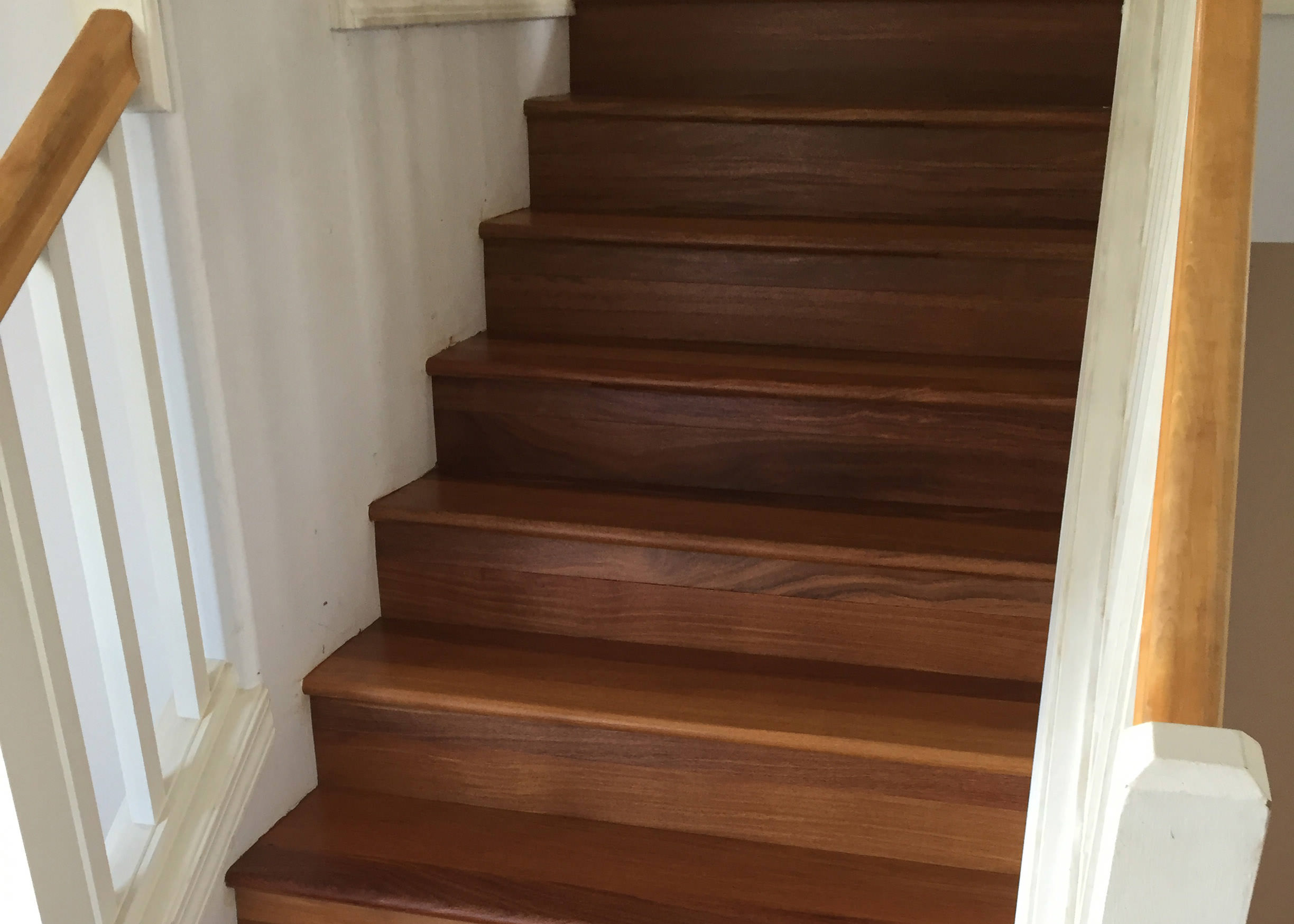 Cumaru hardwood stairs rooms in Kula Maui