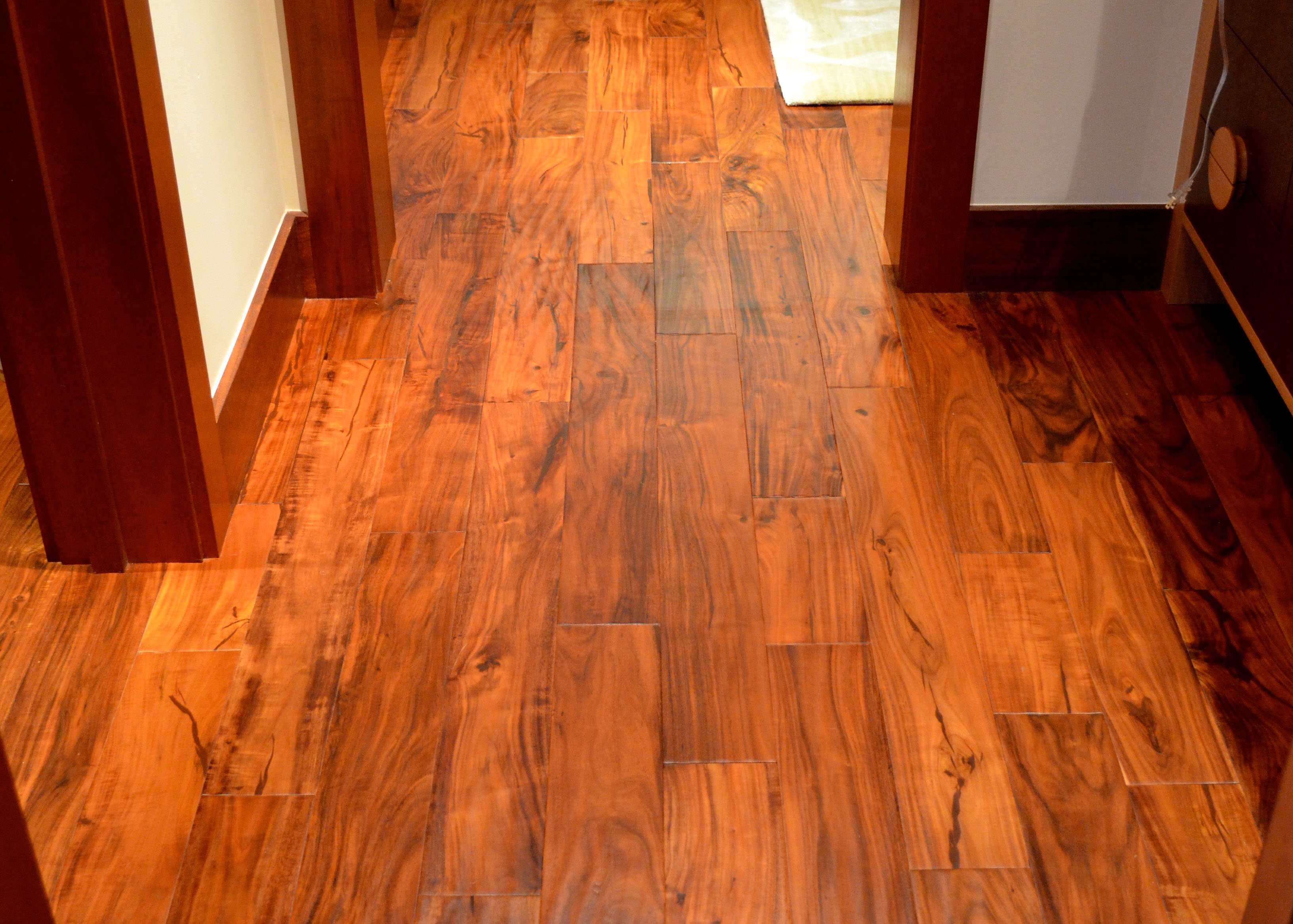 Hardwood flooring around door frames in Makena Maui