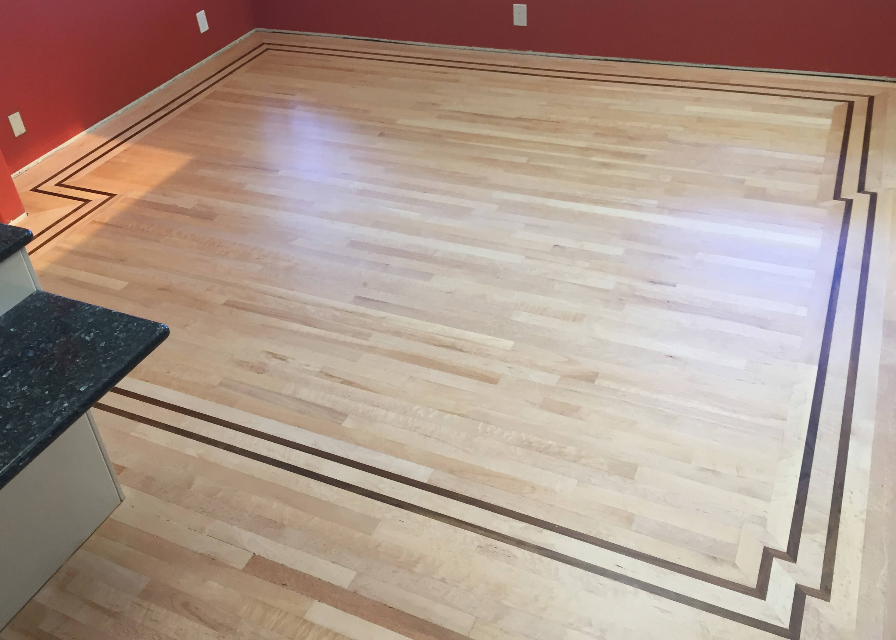 Custom Maple hardwood floor in Wailea Maui